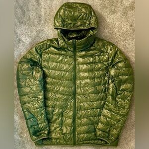 Uniqlo Down Hooded Puffer Jacket - Large - Green